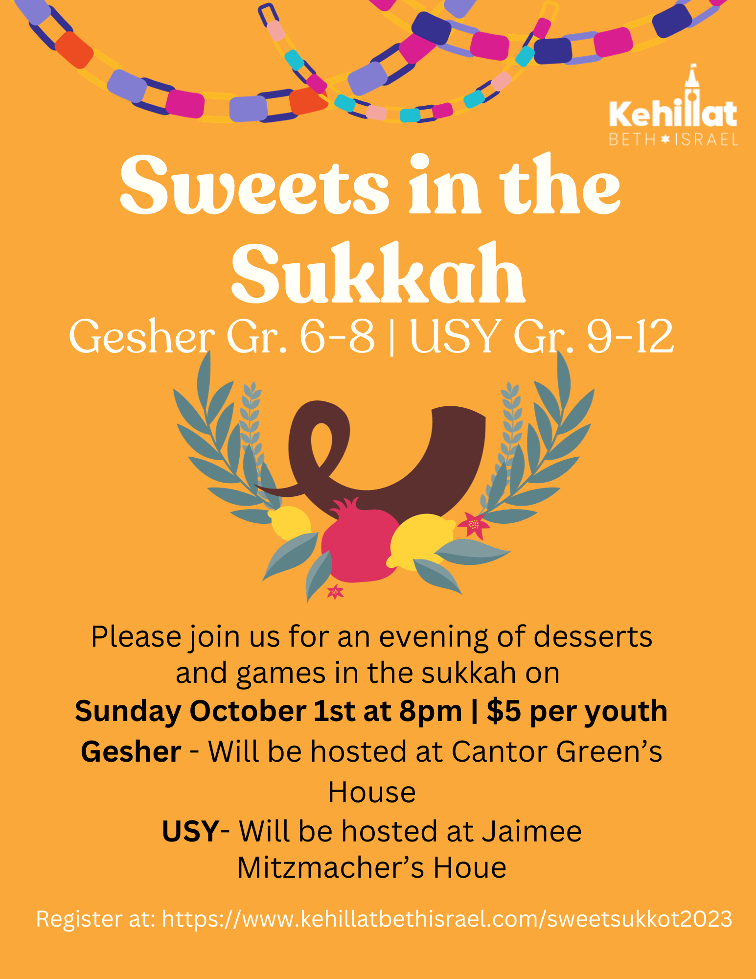 Sweets in the Sukkah