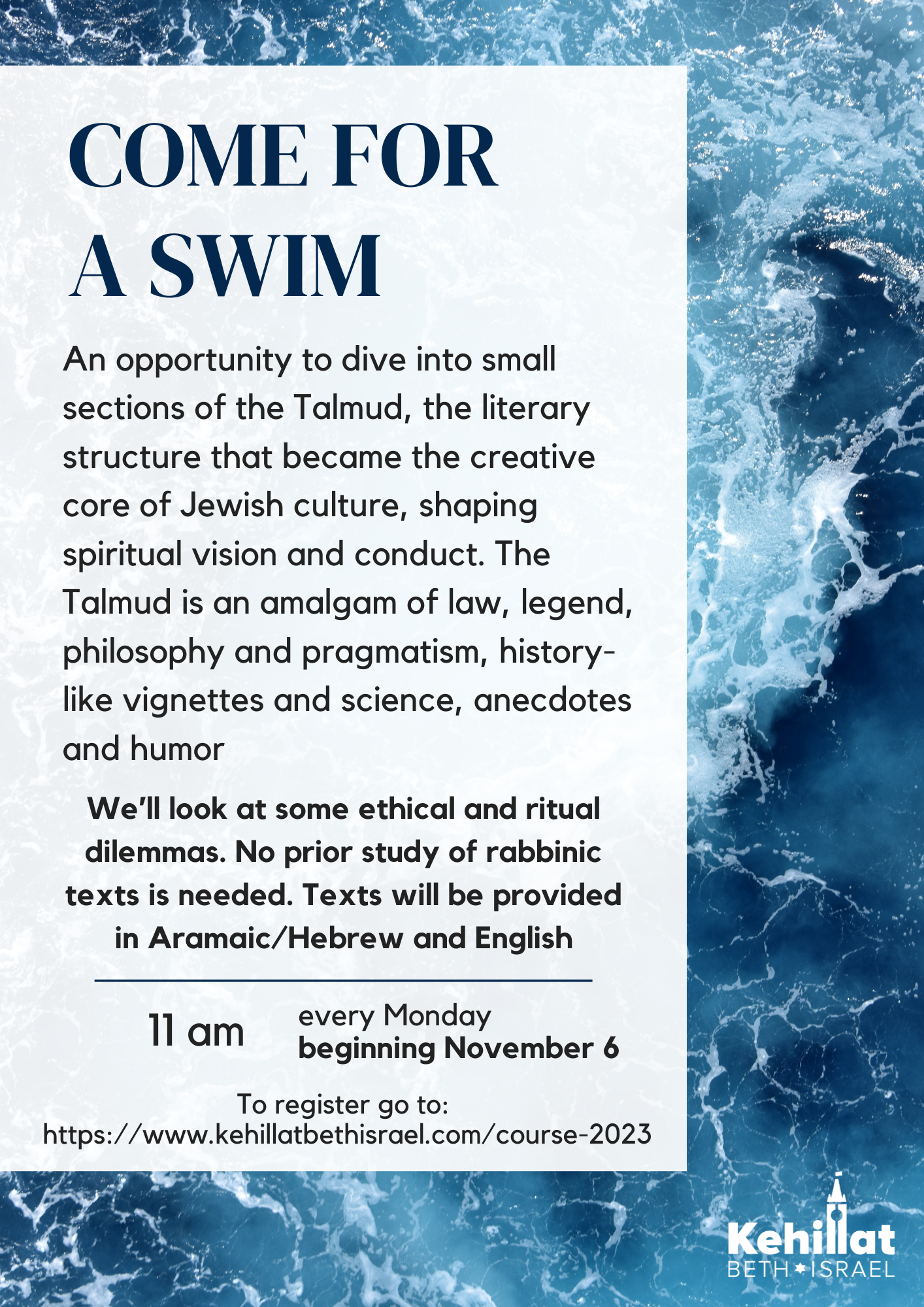 Dive into small sections of the Talmud course