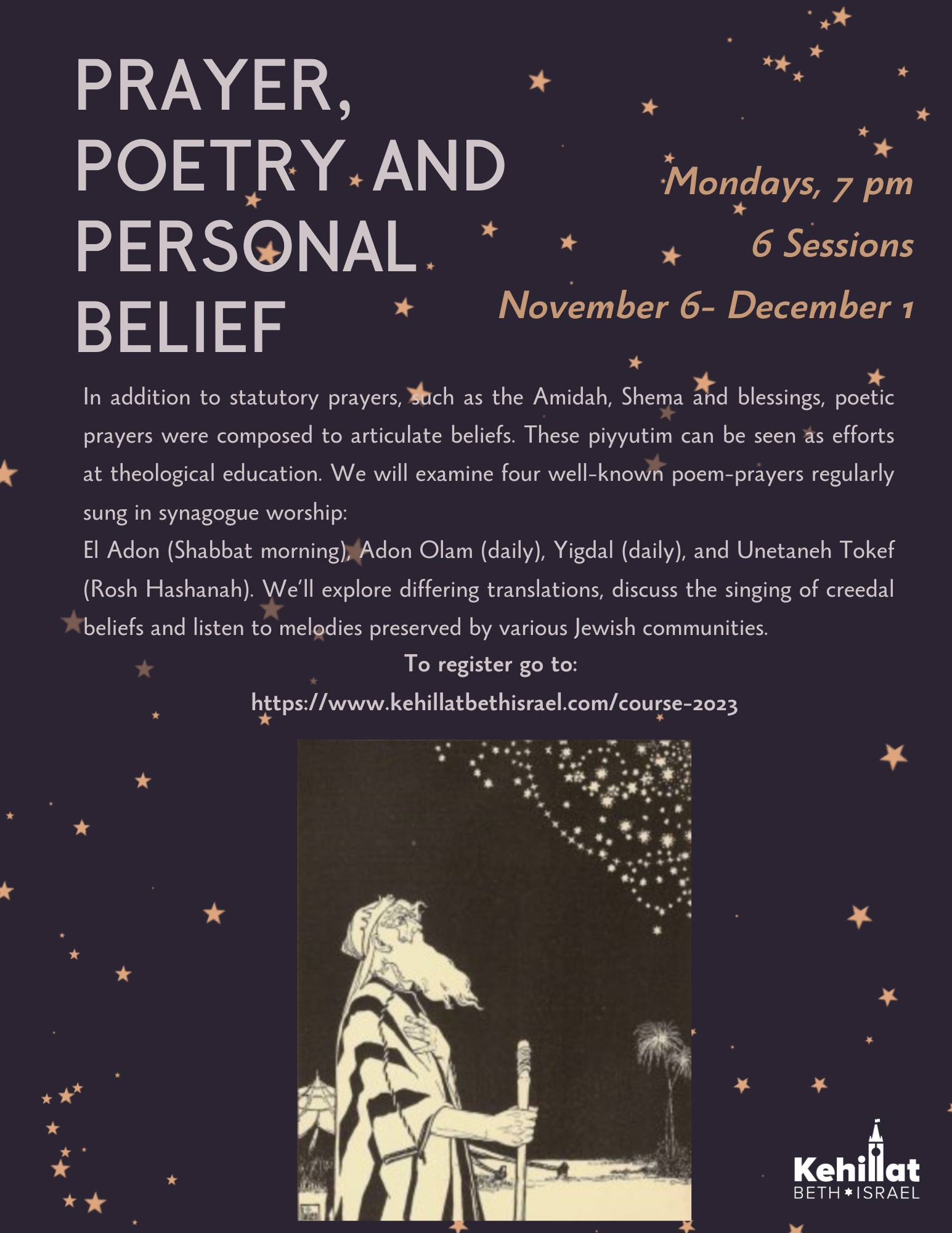 Prayer, Poetry and Personal Belief course