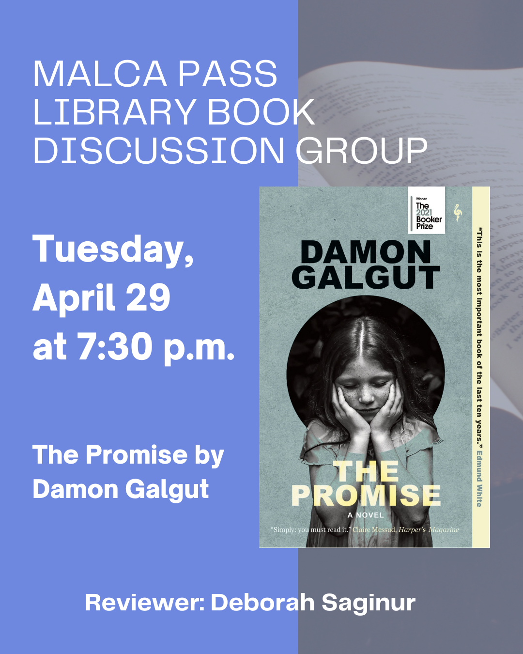 Malca Pass Library Book Discussion Group