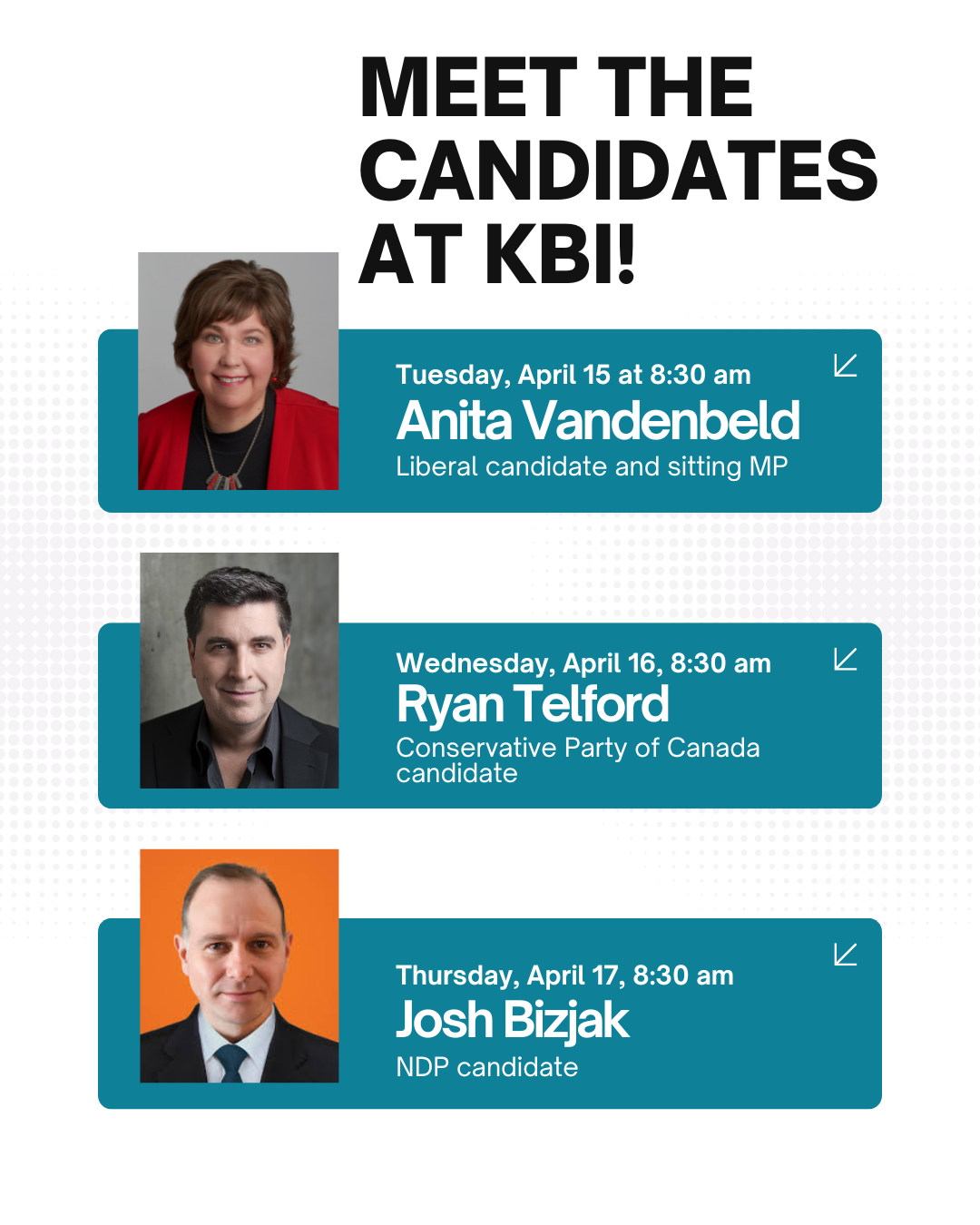 Meet the Candidates at KBI!