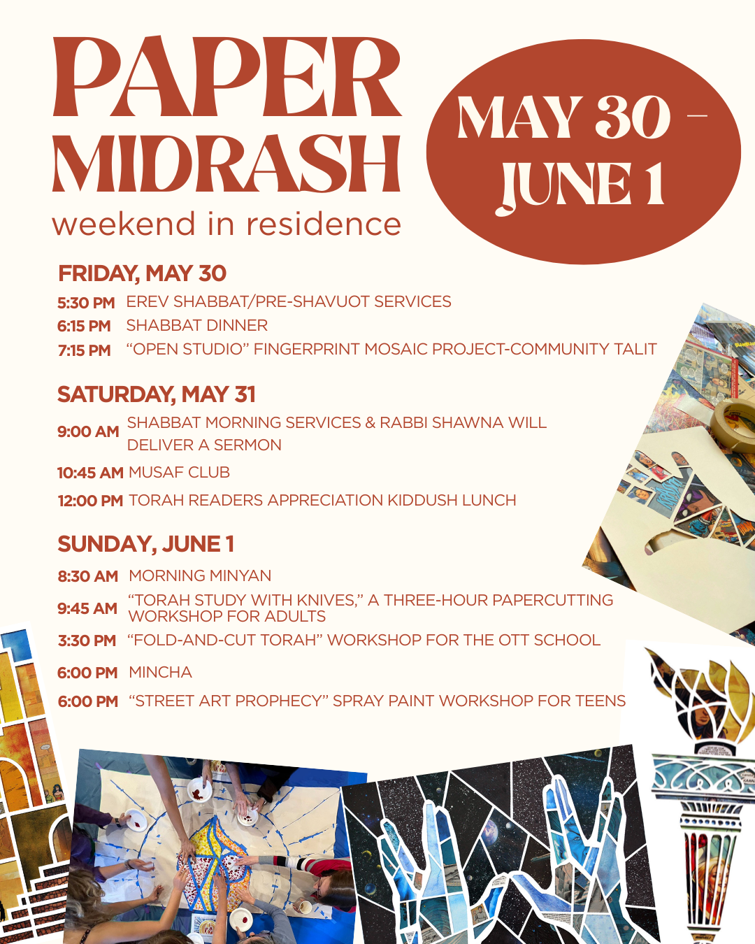 Paper Midrash weekend in residence