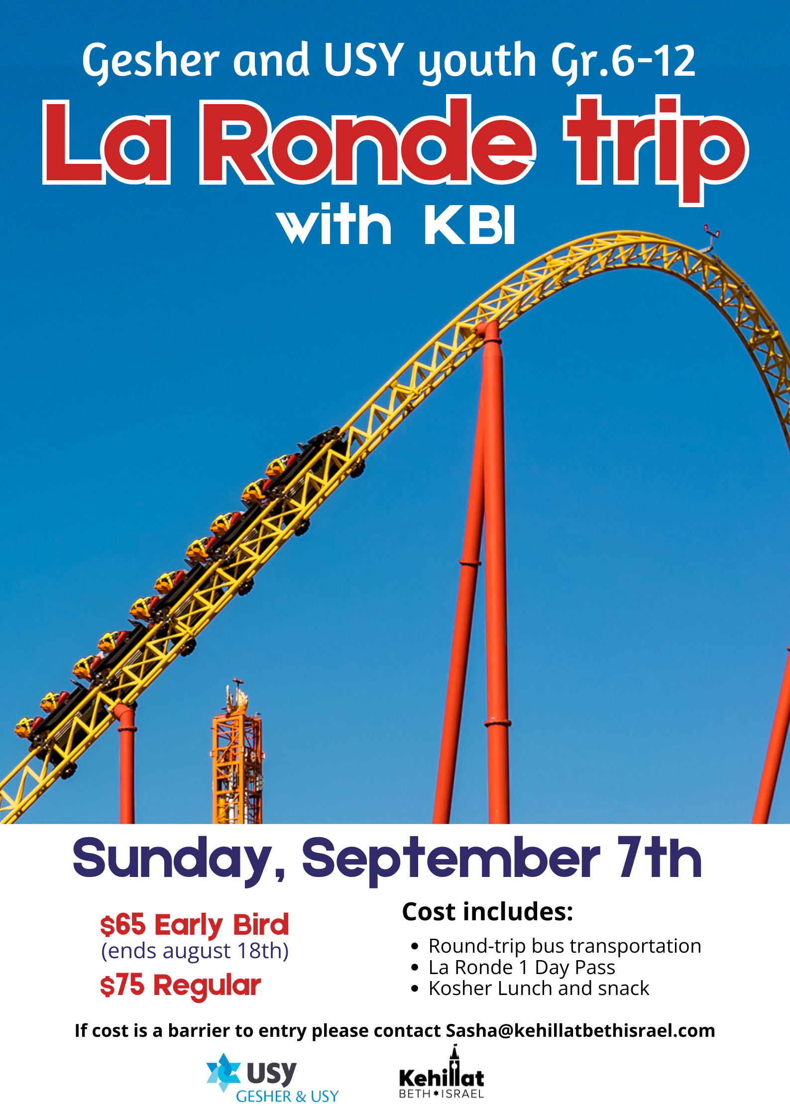La Ronde trip with KBI - Gehser and USY youth
