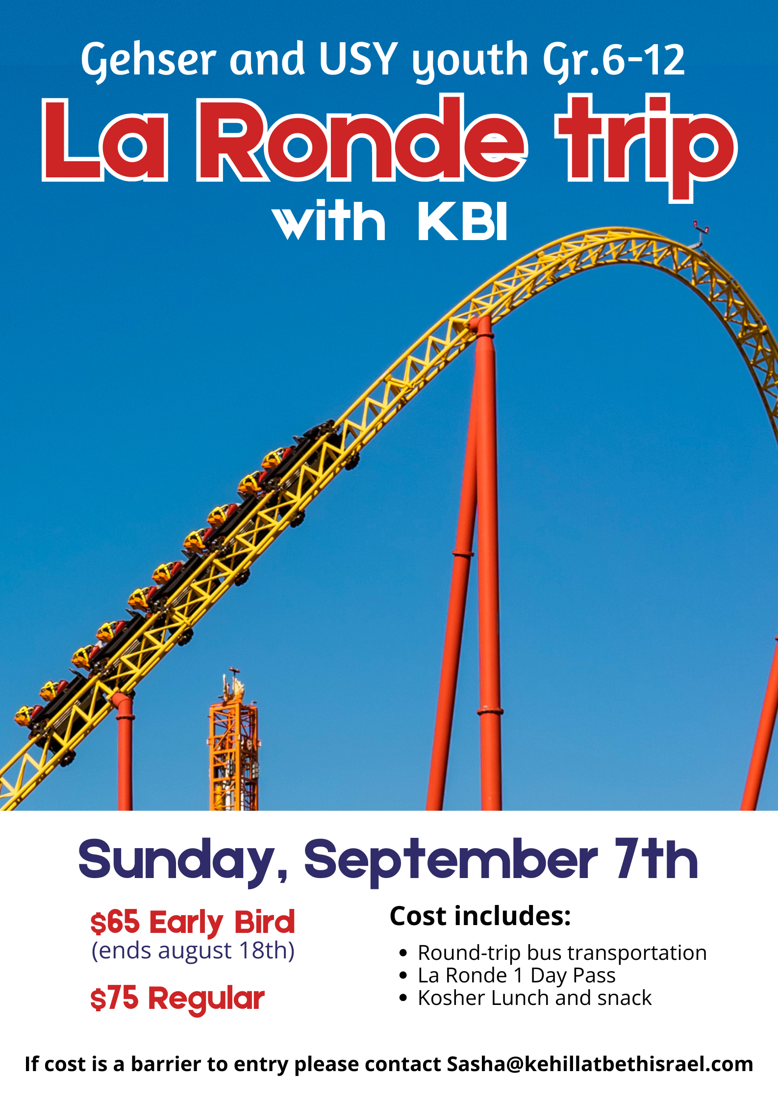 La Ronde trip with KBI - Gehser and USY youth