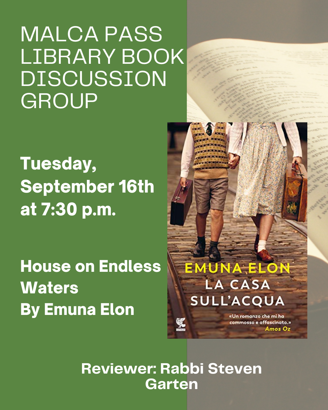 MALCA PASS LIBRARY BOOK DISCUSSION GROUP