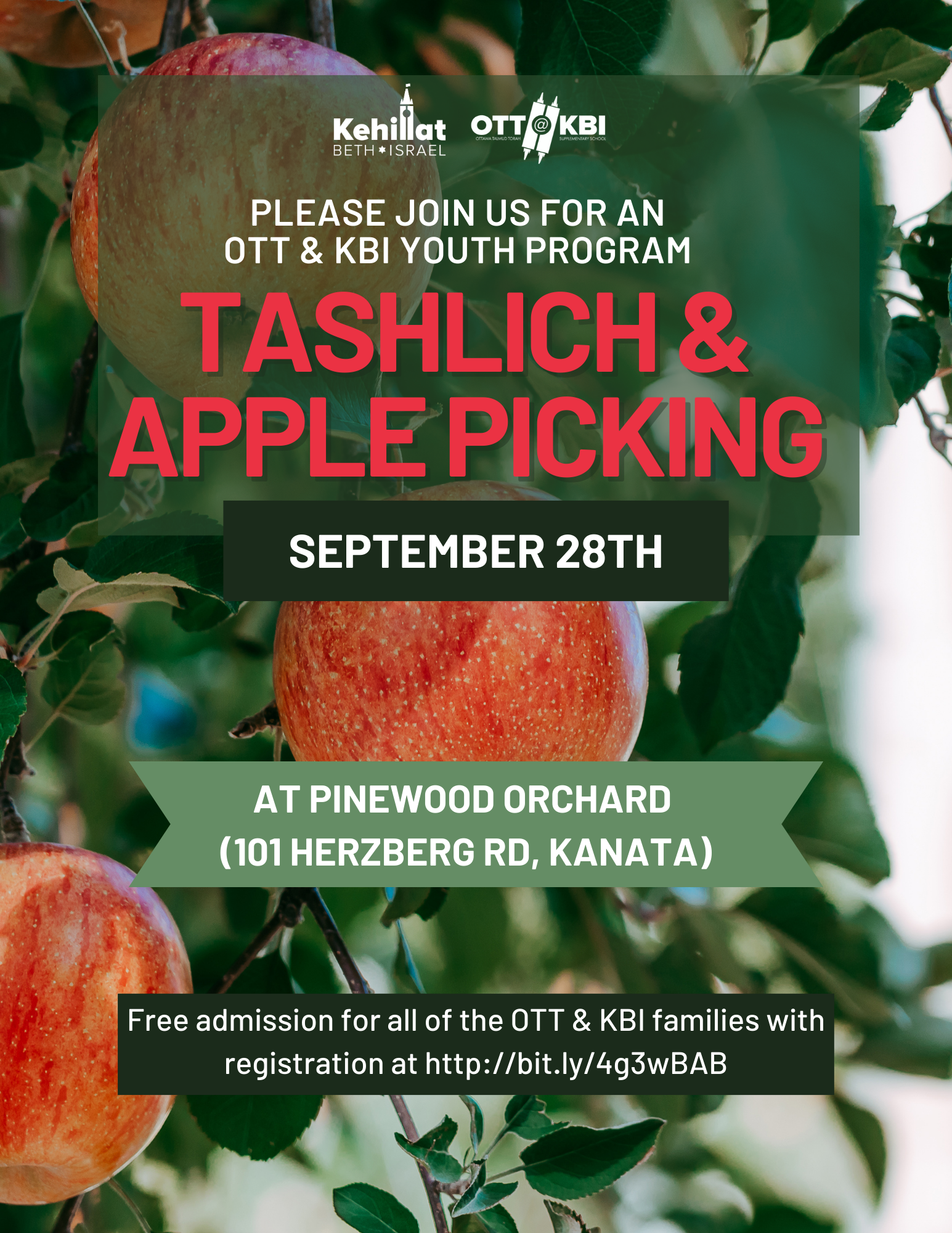Tashlich & Apple Picking - OTT & KBI youth program