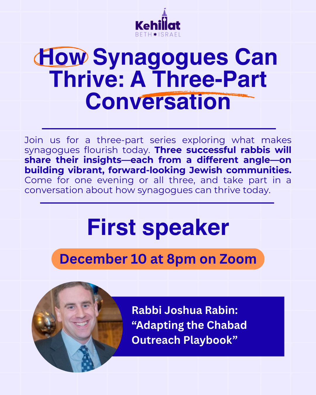 Rabbi Joshua Rabin:  “Adapting the Chabad Outreach Playbook”