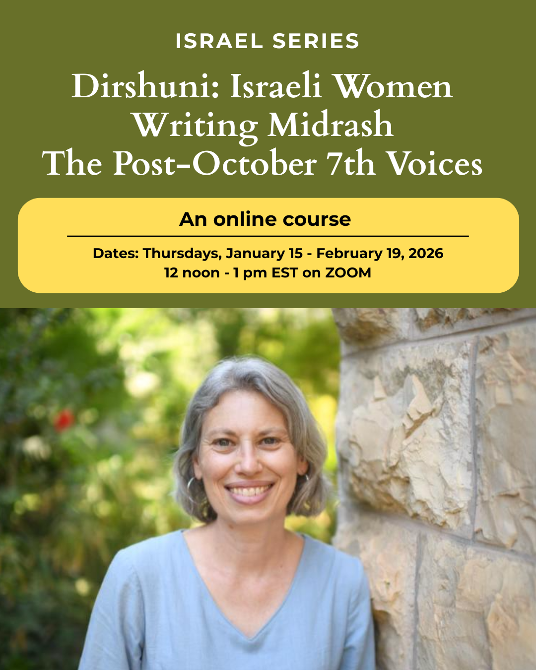 Israel Series: Dirshuni: Israeli Women Writing Midrash The Post-October 7th Voices