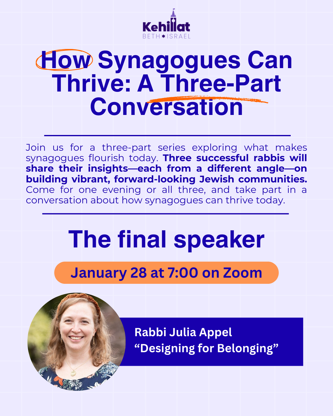Rabbi Julia Appel “Designing for Belonging”