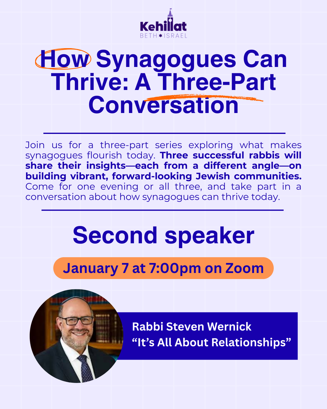 Rabbi Steven Wernick “It’s All About Relationships”