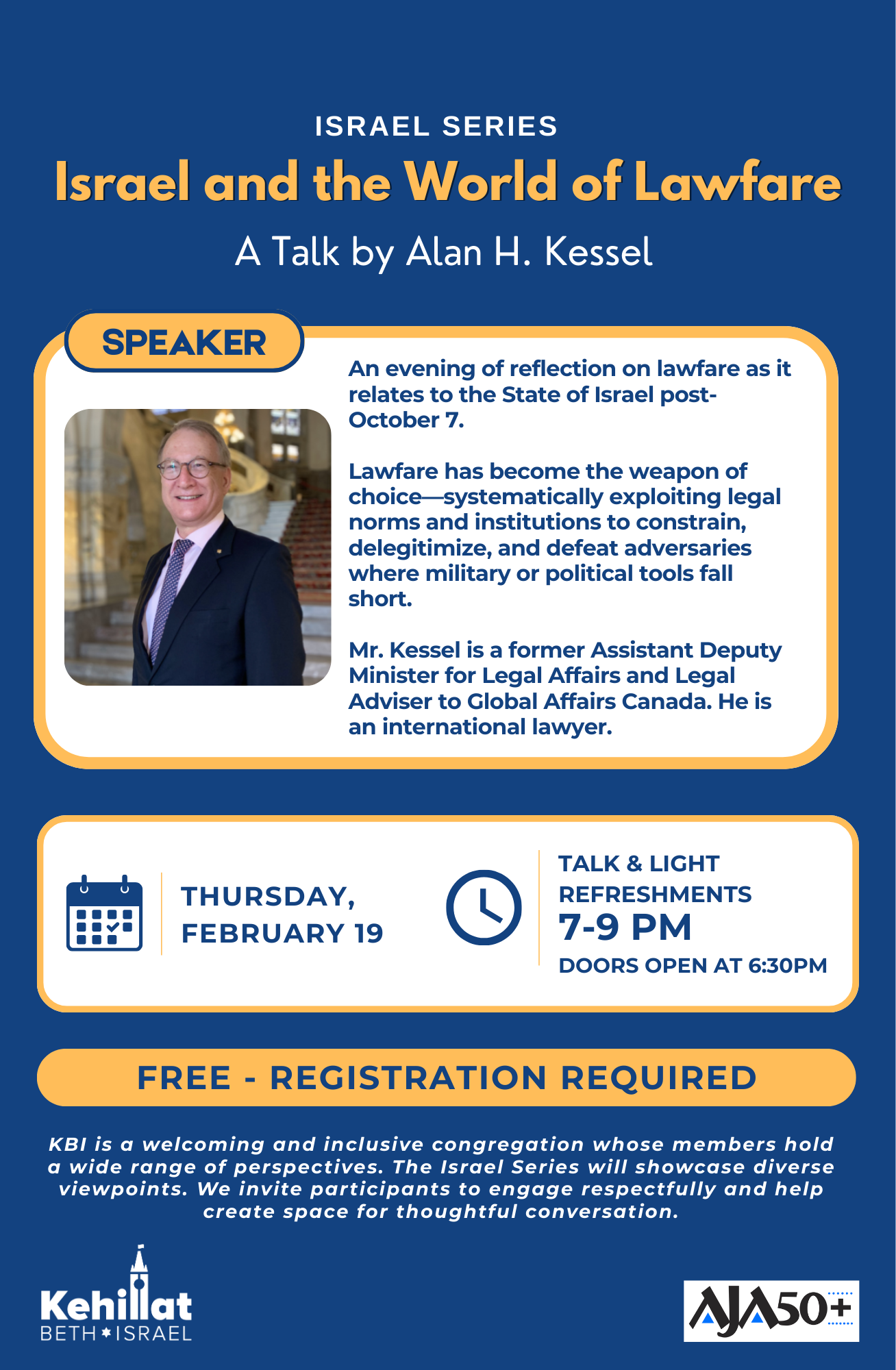 Israel Series: Israel and the World of Lawfare - A Talk by Alan H. Kessel