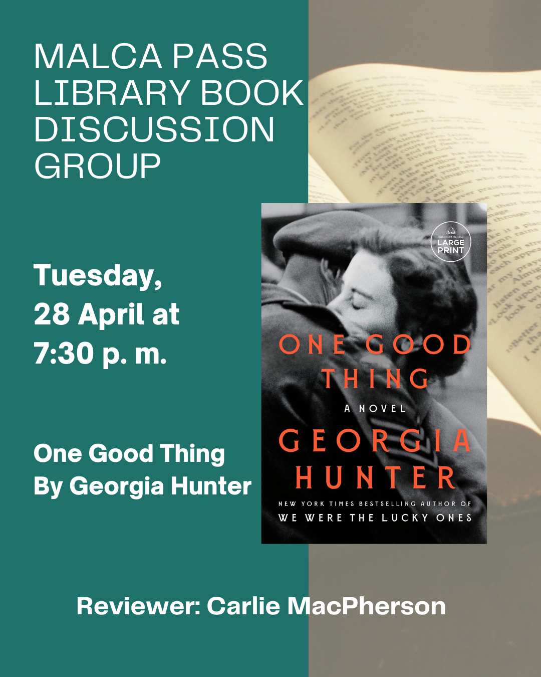 Malca Pass Library Book Discussion Group