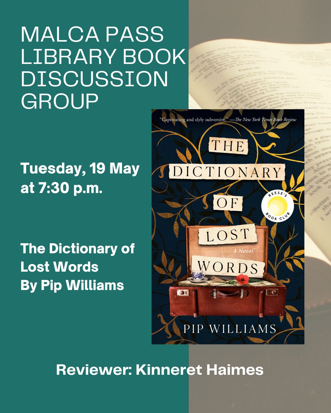 Malca Pass Library Book Discussion Group