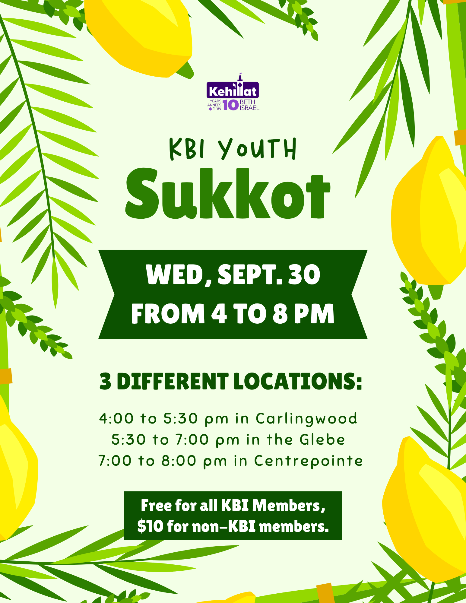 KBI Youth Sukkot